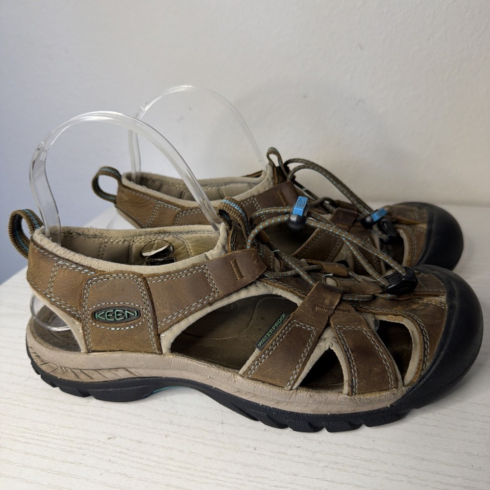 Keen Newport H2 Waterproof Hiking Sandals 8.5 Brown Leather Outdoor Gorpcore